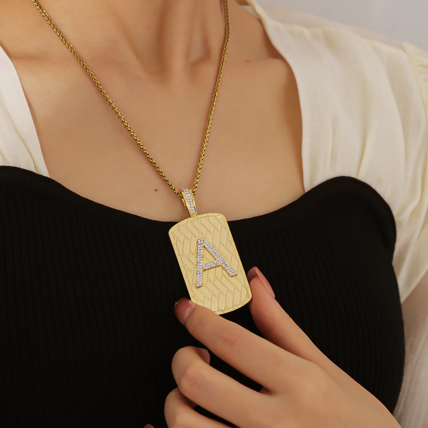 Diamond Initial Necklace