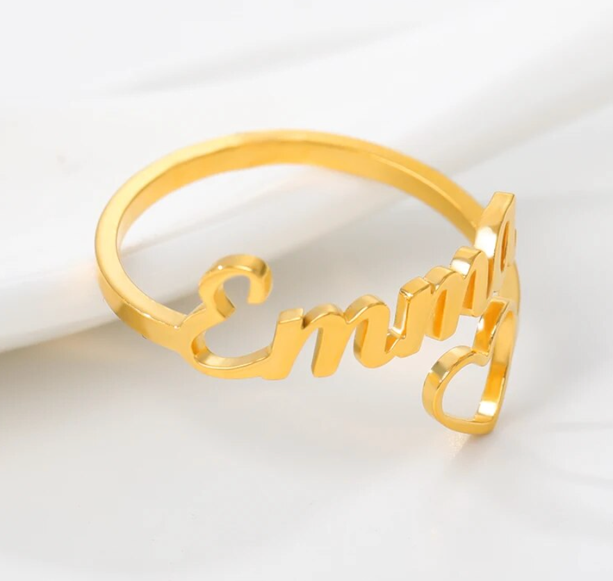 Hallow Heart Name Ring