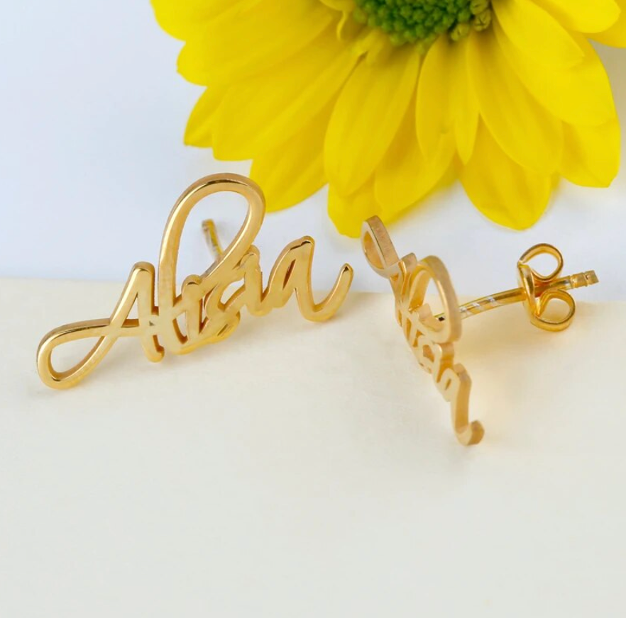 Signature Name Earrings