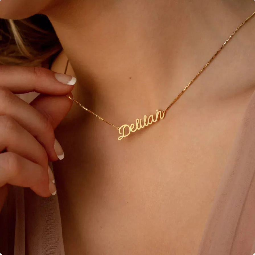 Signature Script Necklace